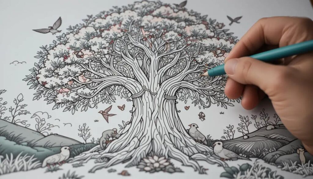 coloriage arbre