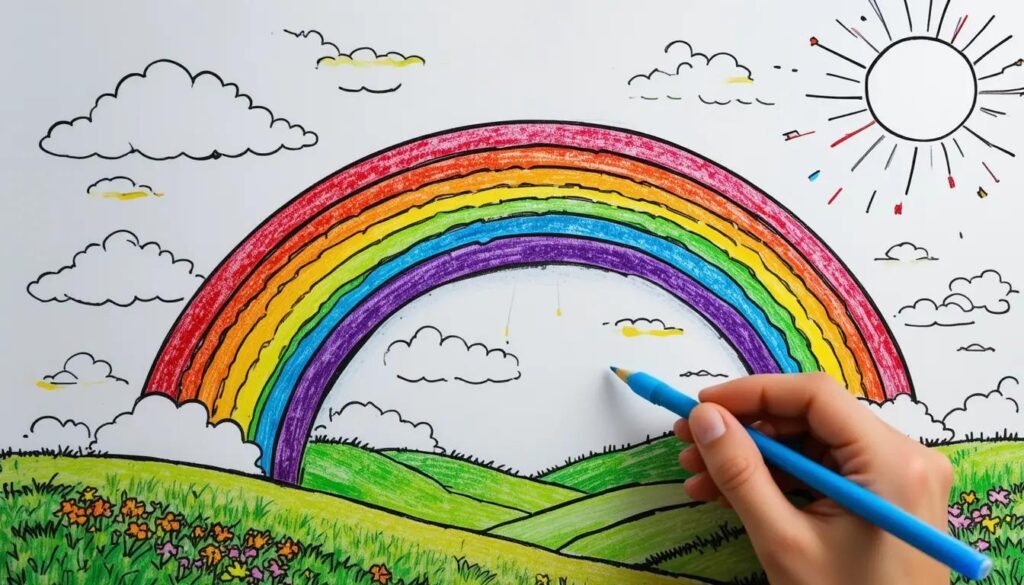 coloriage arc en ciel