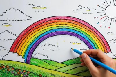 coloriage arc en ciel