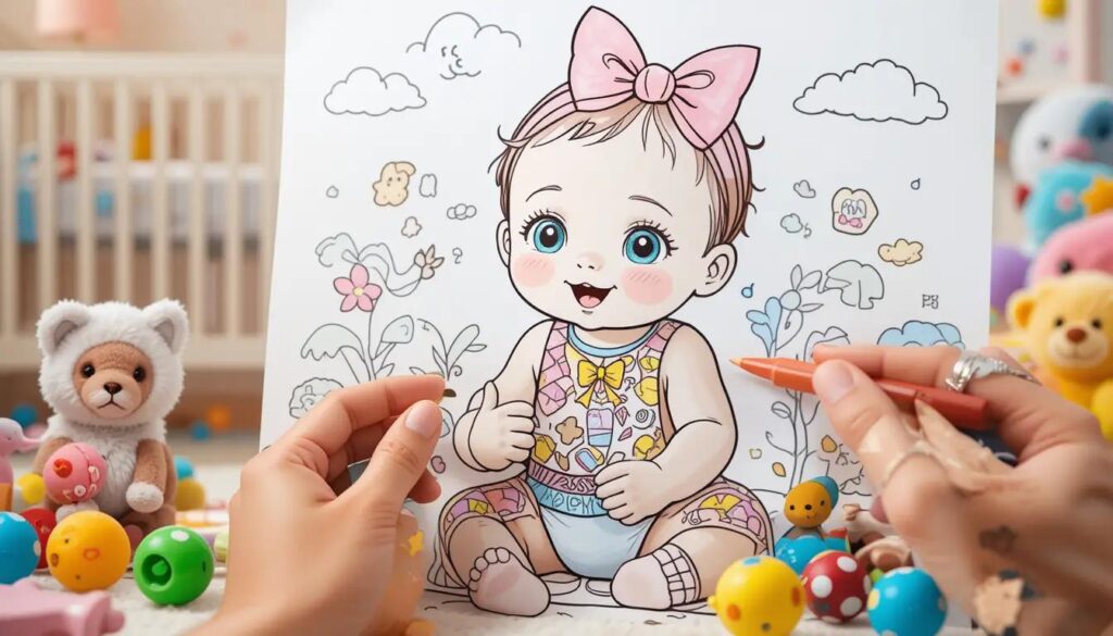coloriage bebe
