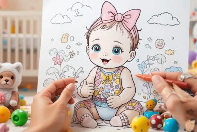 coloriage bebe