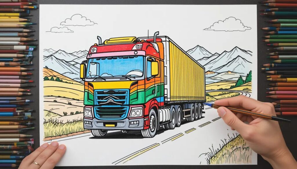 coloriage camion