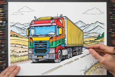 coloriage camion
