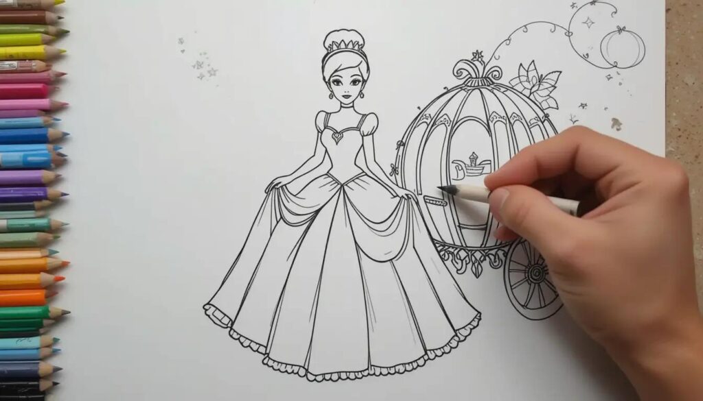 coloriage cendrillon