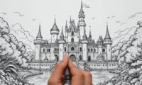 coloriage chateau