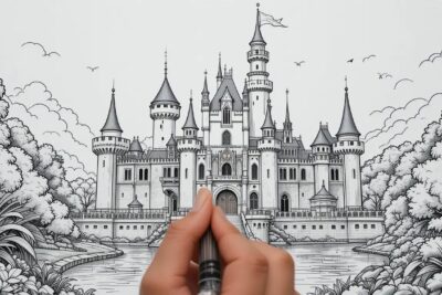 coloriage chateau