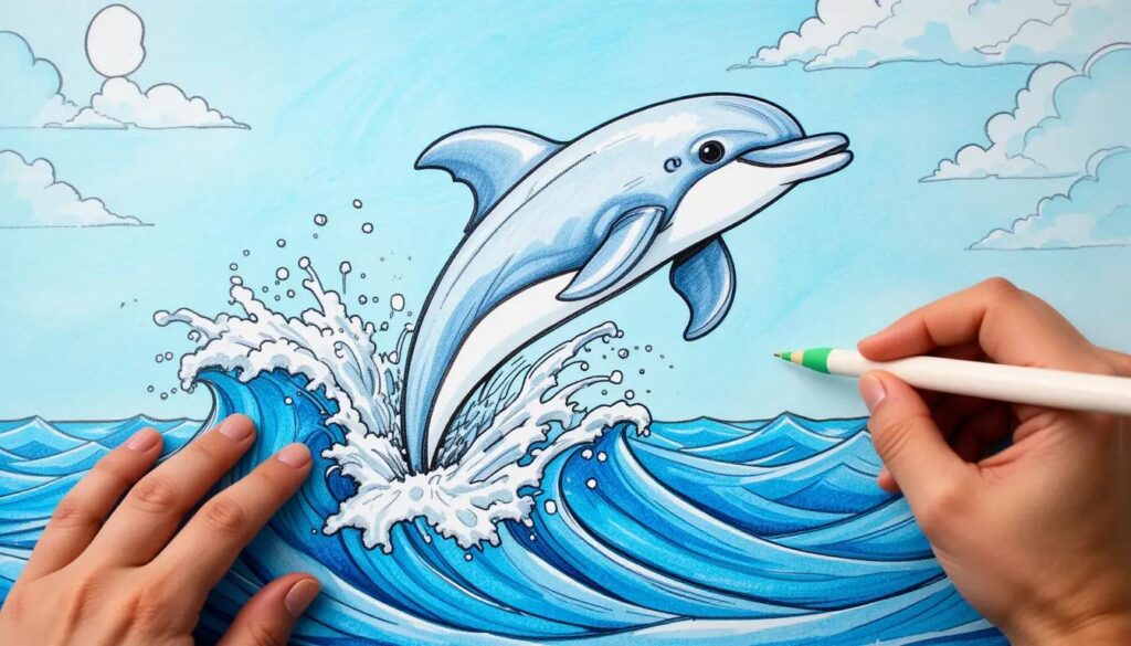 coloriage dauphin
