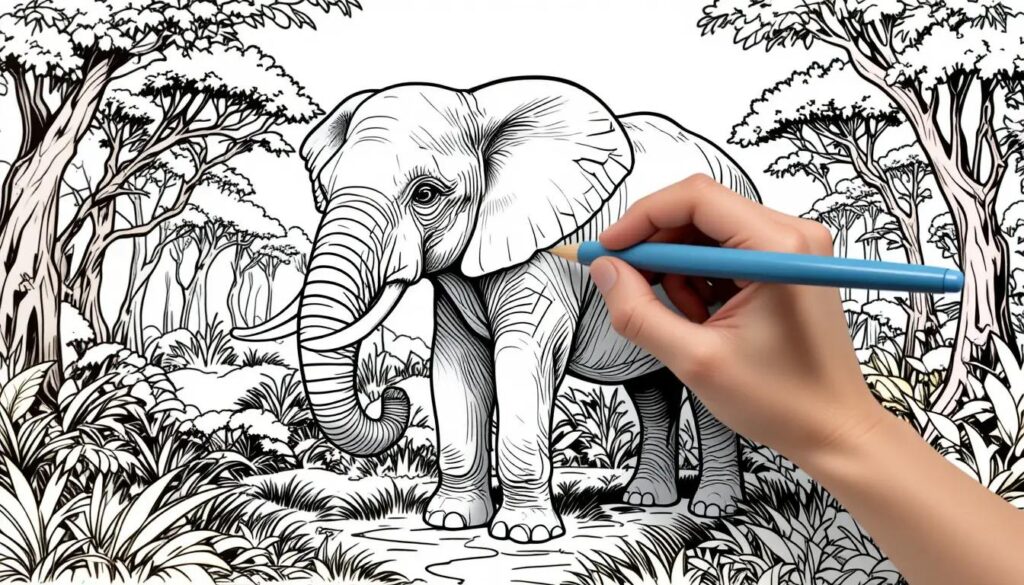 coloriage elephant