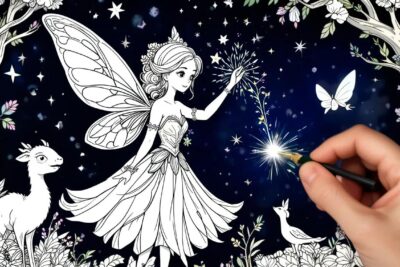coloriage fee