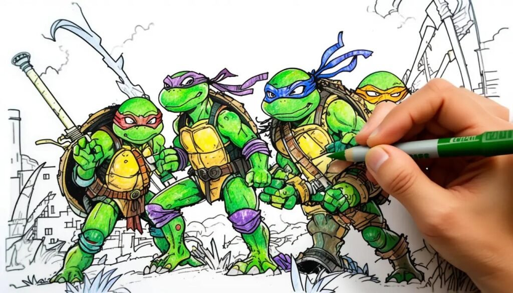 ninja turtle coloring